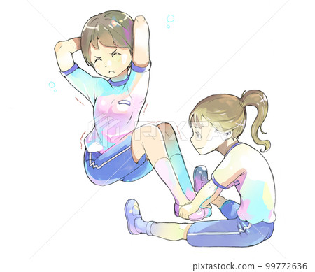 做仰臥起坐的女孩 做仰臥起坐的女孩 99772636