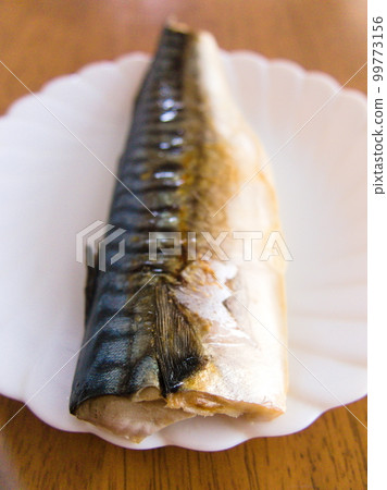 Japanese food: grilled fish, salted mackerel Japanese food: grilled fish, salted mackerel 99773156