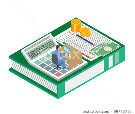 Tax return declaration work image illustration 99773735