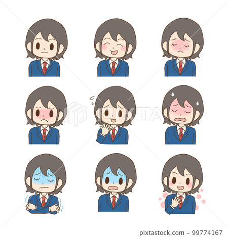 Cute touch girl facial expression set (blazer) 99774167