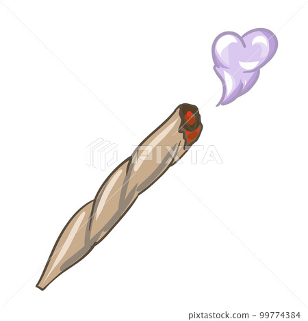 a jamb of cannabis. a marijuana cigarette. vector illustration legalize a jamb of cannabis. a marijuana cigarette. vector illustration legalize 99774384