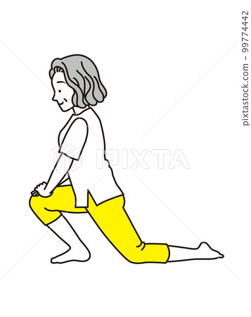 Aunt stretching 99774442