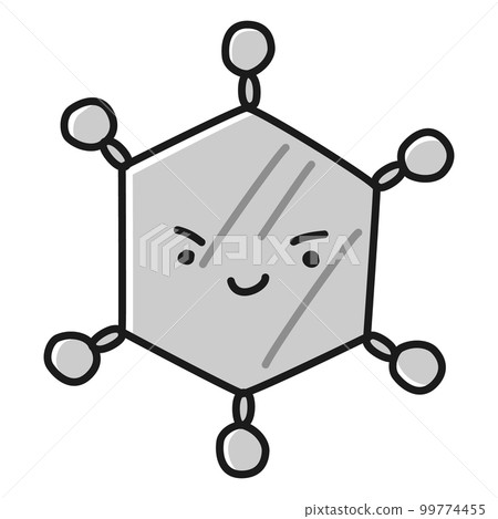 Corona vaccine antibody image character (black and white) Corona vaccine antibody image character (black and white) 99774455