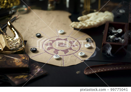 Astrological forecast, mysticism and science concept. Astrological forecast, mysticism and science concept. 99775041