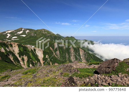 大雪山 黑岳 從北鎮嶽和靈雲嶽山頂眺望 99775648