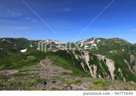 從黑嶽大雪山山頂眺望北鎮嶽、中岳、間宮岳 從黑嶽大雪山山頂眺望北鎮嶽、中岳、間宮岳 99775649