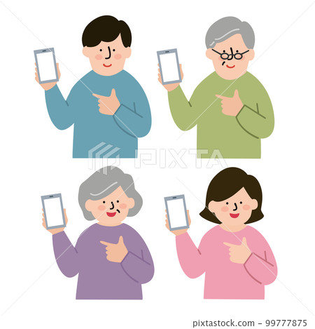 用智能手機設置男人和女人的顏色 99777875