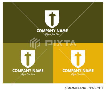 The sword and shield logo set is ideal for badges, emblems, icons, sticker designs, and industrial symbols. The simple design emphasizes strength, courage, and honor. Available in EPS 10 format. The sword and shield logo set is ideal for badges, emblems, icons, sticker designs, and industrial symbols. The simple design emphasizes strength, courage, and honor. Available in EPS 10 format. 99777911