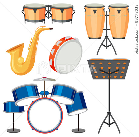Set of music instruments 99778035
