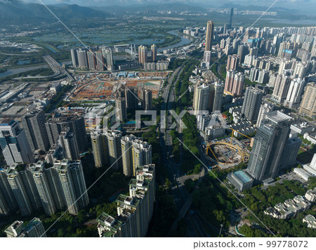 Aerial view of landscape in shenzhen city, China Aerial view of landscape in shenzhen city, China 99778072