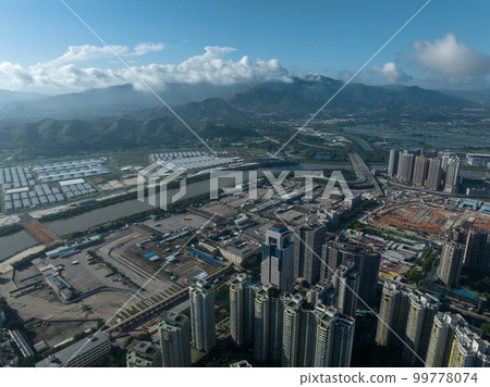 Aerial view of landscape in shenzhen city, China 99778074