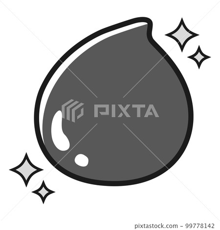 Illustration of beautiful black drops (beauty, medicine, cream, etc.) (black and white) Illustration of beautiful black drops (beauty, medicine, cream, etc.) (black and white) 99778142