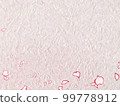 日本紙風格粉紅色背景與飄落的雪花 99778912