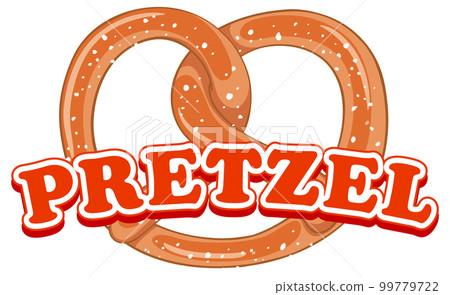 Pretzel bread with text for banner or poster design Pretzel bread with text for banner or poster design 99779722