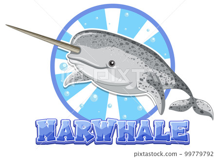 Narwhal logo with carton character 99779792