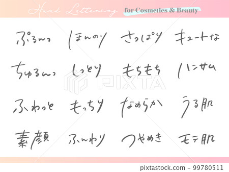 Handwritten material. A set for Japanese cosmetics advertising. Handwritten material. A set for Japanese cosmetics advertising. 99780511