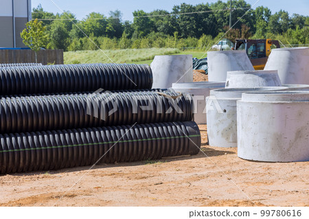 Durability of reinforced concrete rings ensured that sewer wells would last for many years. Durability of reinforced concrete rings ensured that sewer wells would last for many years. 99780616