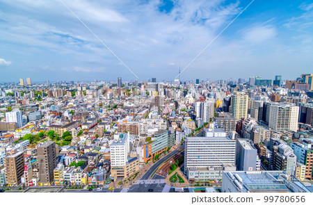 從水道橋眺望晴空塔，眺望東京市中心 99780656