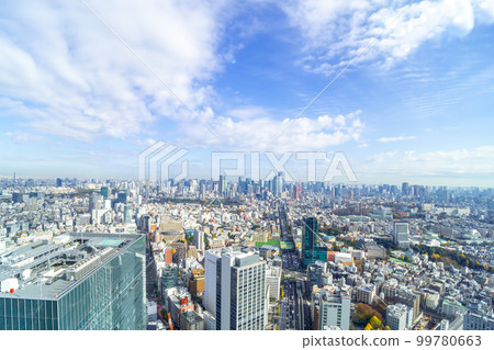 從澀谷看東京市景 99780663