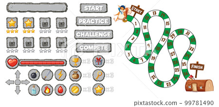 Game element template design set - Stock Illustration [99781490] - PIXTA