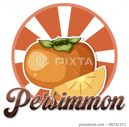 Persimmon fruit cartoon icon Persimmon fruit cartoon icon 99782371