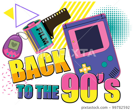 Back to the 90s banner template 99782592