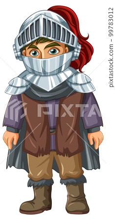 Knight wearing helmet armour cartoon character Knight wearing helmet armour cartoon character 99783012