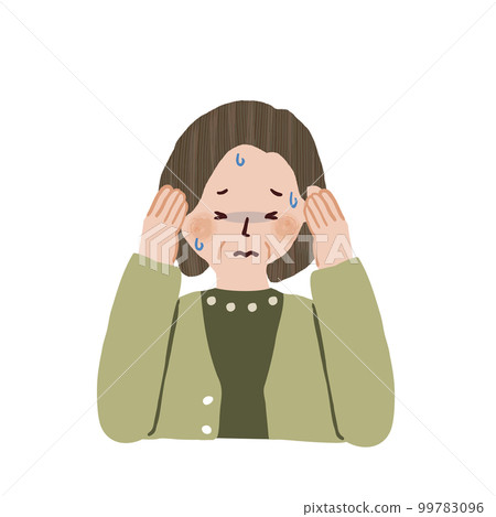 女人感到焦慮 女人感到焦慮 99783096