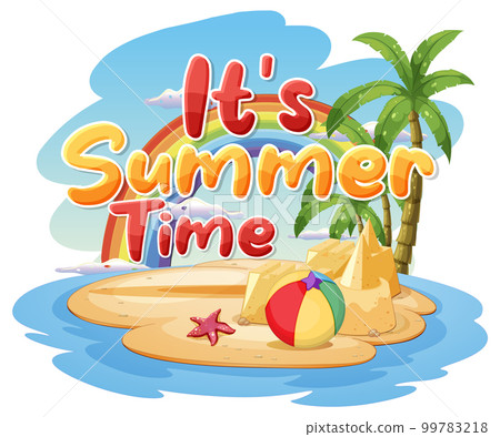 Hello summer time logo template 99783218