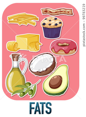Varieties of fat food collection 99783219