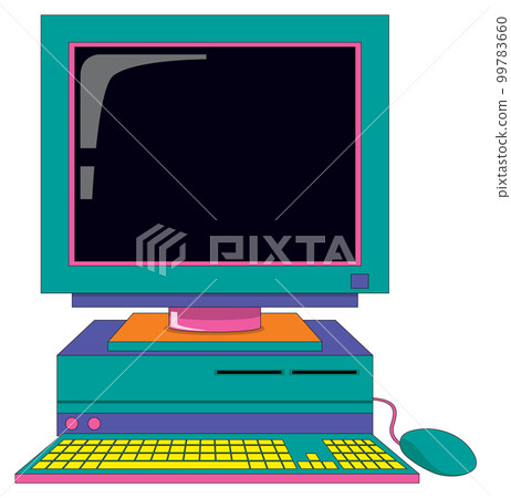 Retro computer device isolated Retro computer device isolated 99783660