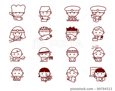 Cute work icon set 99784521