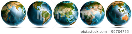 Planet Earth globe world set 99784733