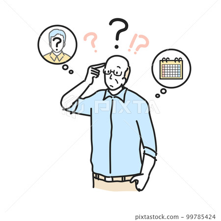 Forgetful senior man Forgetful senior man 99785424