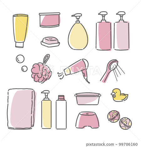 Illustration of cute bus set 99786160