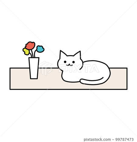 simple cat illustration simple cat illustration 99787473