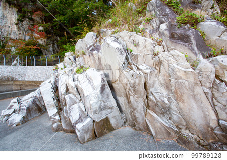 流紋岩,一種白色的岩石,造就了淨土濱海灘的壯麗景色 流紋岩,一種白色的岩石,造就了淨土濱海灘的壯麗景色 99789128