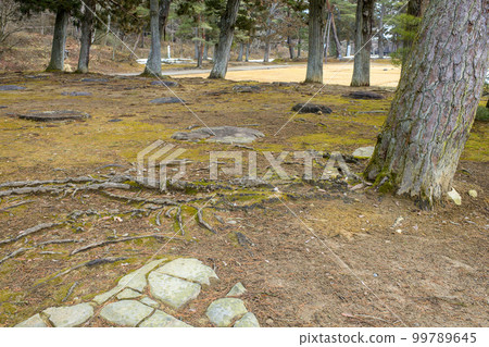 Motsuji Temple, the foundation stone of Kashoji Temple, Iwate Prefecture Motsuji Temple, the foundation stone of Kashoji Temple, Iwate Prefecture 99789645