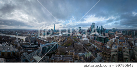 City of London from above - LONDON, UK - DECEMBER 20, 2022 99790642