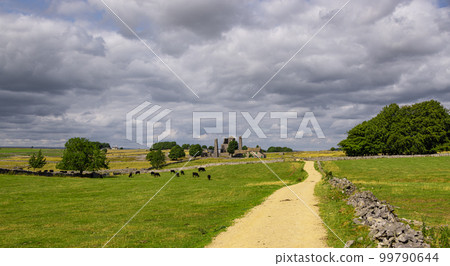 Ancient Ruins of Magpie Mine in the Peak District 99790644