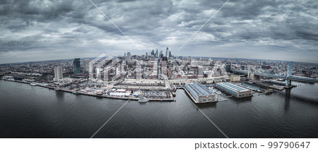 Panoramic aerial view over Philadelphia - travel photography 99790647