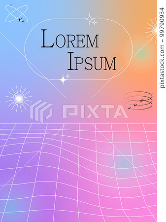 Modern blurred gradient poster in trendy 90s, 00s psychedelic style with geometric shapes. Y2K aesthetic. Poster template for social media posts, digital marketing, sales promotion. Modern blurred gradient poster in trendy 90s, 00s psychedelic style with geometric shapes. Y2K aesthetic. Poster template for social media posts, digital marketing, sales promotion. 99790934