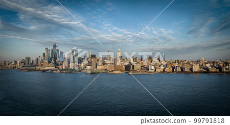 Panoramic aerial view over Manhattan New York City - travel photography Panoramic aerial view over Manhattan New York City - travel photography 99791818