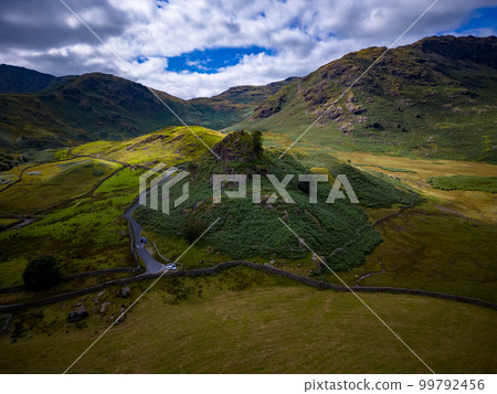 Wonderful Lake District National Park with its stunning landscape - aerial view Wonderful Lake District National Park with its stunning landscape - aerial view 99792456