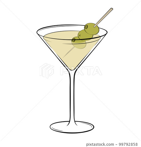 Dry Martini Cocktail vector illustration Dry Martini Cocktail vector illustration 99792858