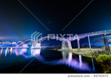 Yamaguchi/Iwakuni Kintai Bridge illuminated Yamaguchi/Iwakuni Kintai Bridge illuminated 99793475