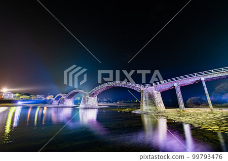 Yamaguchi/Iwakuni Kintai Bridge illuminated Yamaguchi/Iwakuni Kintai Bridge illuminated 99793476