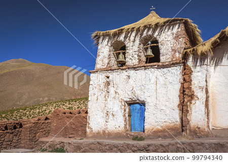 Chapel in El Tatio Machuca in Atacama desert altiplano, Chile, South America 99794340