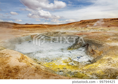 Morning Sun Geysers at the Altiplano of Potosi Region, Bolivia 99794425