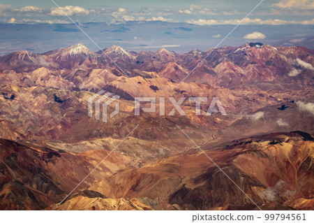 Atacama Desert dramatic volcanic landscape at Sunset, Chile, South America Atacama Desert dramatic volcanic landscape at Sunset, Chile, South America 99794561